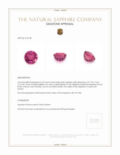 2.34 Ct. Purplish Pink Sapphire from Ceylon (Sri Lanka) Appraisal