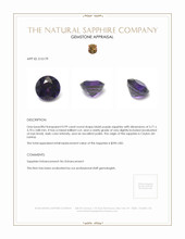 0.99 Ct. Bluish Purple Sapphire from Ceylon (Sri Lanka) Appraisal