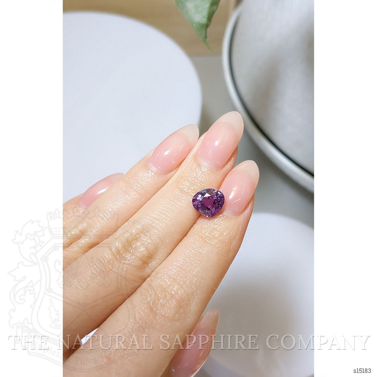 3.71 Ct. Purple Sapphire from Ceylon (Sri Lanka)