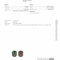 6.19 Ct. Color Change Sapphire from Ceylon (Sri Lanka) Scan Report