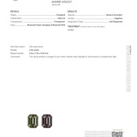 4.06 Ct. Color Change Sapphire from Tanzania Scan Report