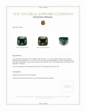 3.16 Ct. Color Change Sapphire from Tanzania Appraisal