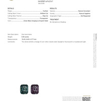 5.00 Ct. Color Change Sapphire from Ceylon (Sri Lanka) Scan Report