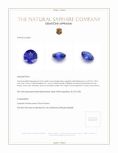 4.33 Ct. Blue Sapphire from Ceylon (Sri Lanka) Appraisal