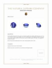 2.05 Ct. Purplish Blue Sapphire from Ceylon (Sri Lanka) Appraisal