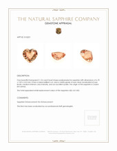 1.24 Ct. Padparadscha Sapphire from Ceylon (Sri Lanka) Appraisal