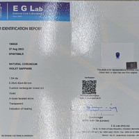 1.54 Ct. Color Change Sapphire from Ceylon (Sri Lanka) Scan Report