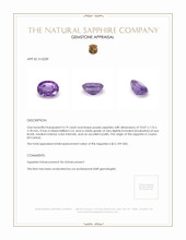 4.19 Ct. Purple Sapphire from Ceylon (Sri Lanka) Appraisal