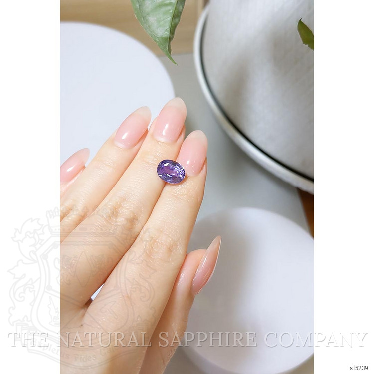 4.19 Ct. Purple Sapphire from Ceylon (Sri Lanka)