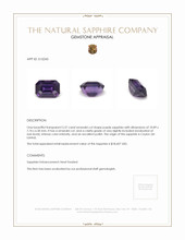 5.37 Ct. Purple Sapphire from Ceylon (Sri Lanka) Appraisal