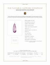 1.14 Ct. Purplish Pink Sapphire from Ceylon (Sri Lanka) Scan Report