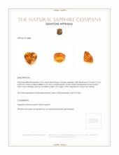 4.02 Ct. Orange Sapphire from Ceylon (Sri Lanka) Appraisal