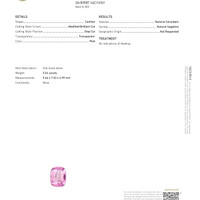 3.54 Ct. Purplish Pink Sapphire from Ceylon (Sri Lanka) Scan Report