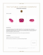 3.07 Ct. Reddish Pink Sapphire from Ceylon (Sri Lanka) Appraisal