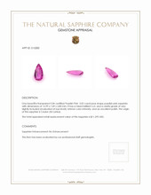 3.02 Ct. Purplish Pink Sapphire from Ceylon (Sri Lanka) Appraisal