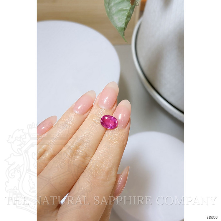3.06 Ct. Pink Sapphire from Ceylon (Sri Lanka)