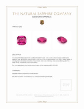3.22 Ct. Reddish Pink Sapphire from Ceylon (Sri Lanka) Appraisal