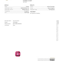 3.22 Ct. Reddish Pink Sapphire from Ceylon (Sri Lanka) Scan Report