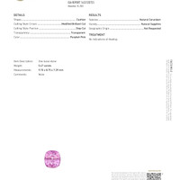 5.47 Ct. Purplish Pink Sapphire from Ceylon (Sri Lanka) Scan Report