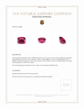 3.44 Ct. Reddish Pink Sapphire from Ceylon (Sri Lanka) Appraisal