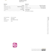 4.03 Ct. Purplish Pink Sapphire from Ceylon (Sri Lanka) Scan Report