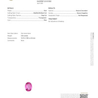 3.04 Ct. Purplish Pink Sapphire from Ceylon (Sri Lanka) Scan Report