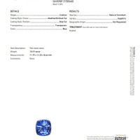 10.19 Ct. Blue Sapphire from Ceylon (Sri Lanka) Scan Report