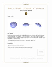 10.81 Ct. Blue Star Sapphire from Ceylon (Sri Lanka) Appraisal