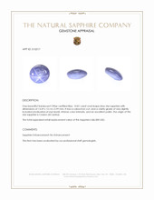 10.81 Ct. Blue Star Sapphire from Ceylon (Sri Lanka) Appraisal