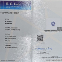 10.81 Ct. Blue Star Sapphire from Ceylon (Sri Lanka) Scan Report