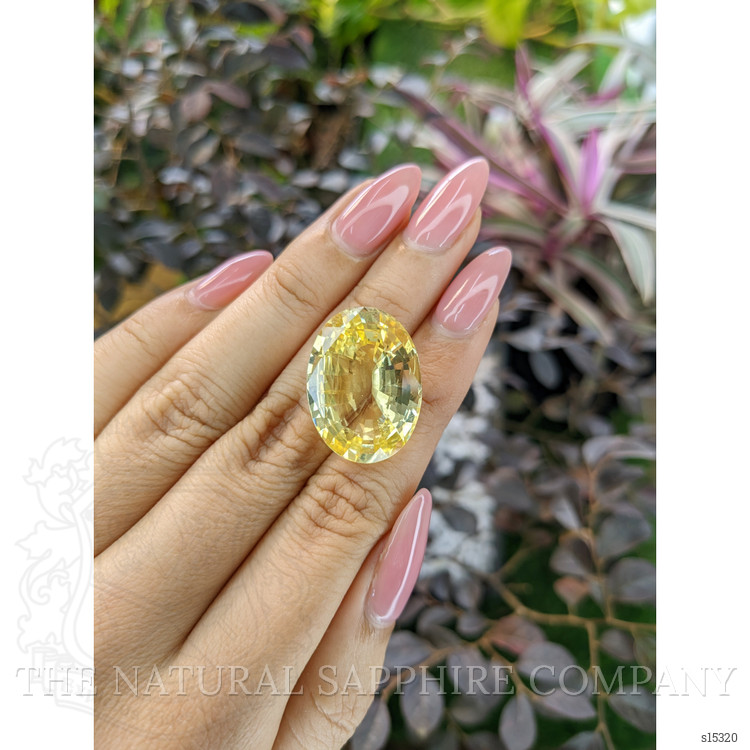 32.90 Ct. Yellow Sapphire from Ceylon (Sri Lanka)
