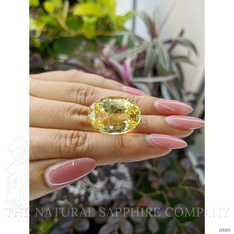 32.90 Ct. Yellow Sapphire from Ceylon (Sri Lanka)