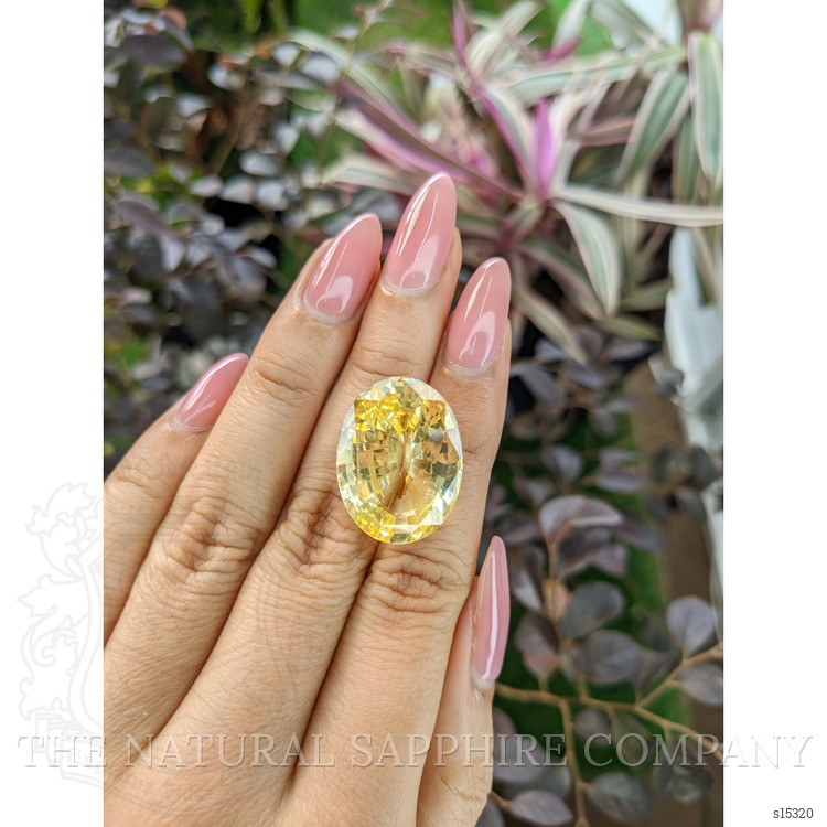 32.90 Ct. Yellow Sapphire from Ceylon (Sri Lanka)