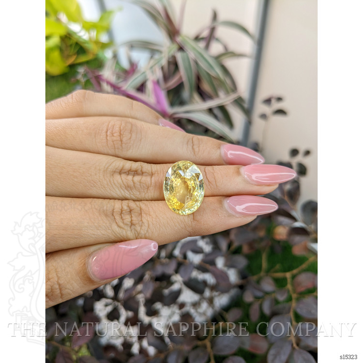 21.50 Ct. Yellow Sapphire from Ceylon (Sri Lanka)