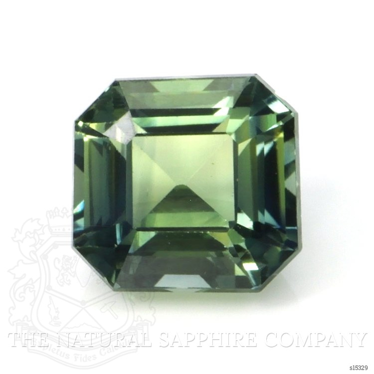 3.11 Ct. Bluish Green Sapphire from Ceylon (Sri Lanka)