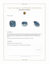2.02 Ct. Greenish Blue Sapphire from East Africa Appraisal