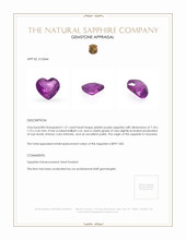 1.51 Ct. Pinkish Purple Sapphire from Tanzania Appraisal