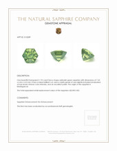 1.93 Ct. Yellowish Green Sapphire from Madagascar Appraisal