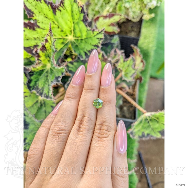 1.93 Ct. Yellowish Green Sapphire from Madagascar