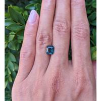 2.04 Ct. Bluish Green Sapphire from Madagascar Life Style