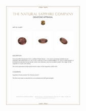 1.54 Ct. Pinkish Brown Sapphire from Ceylon (Sri Lanka) Appraisal