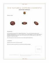 1.54 Ct. Pinkish Brown Sapphire from Ceylon (Sri Lanka) Appraisal