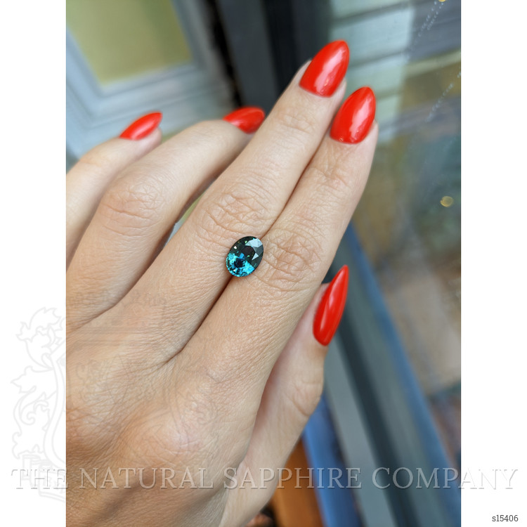 2.00 Ct. Greenish Blue Sapphire from Ceylon (Sri Lanka)