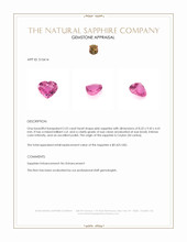 2.52 Ct. Pink Sapphire from Ceylon (Sri Lanka) Appraisal