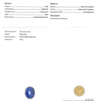 5.36 Ct. Blue Star Sapphire from Ceylon (Sri Lanka) Scan Report