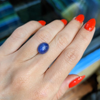 5.36 Ct. Blue Star Sapphire from Ceylon (Sri Lanka) Life Style