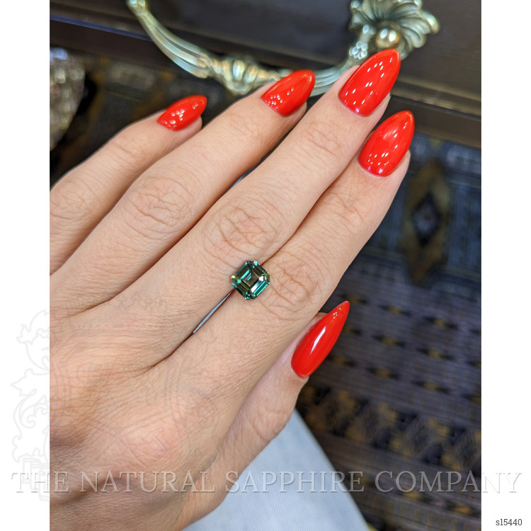 2.06 Ct. Bluish Green Sapphire from Ceylon (Sri Lanka)