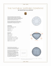 2.77 Ct. Blue Sapphire from Ceylon (Sri Lanka) 3 D Scan Report