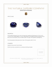 5.54 Ct. Blue Sapphire from Madagascar Appraisal
