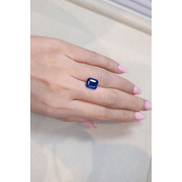 5.01 Ct. Blue Sapphire from Madagascar Life Style